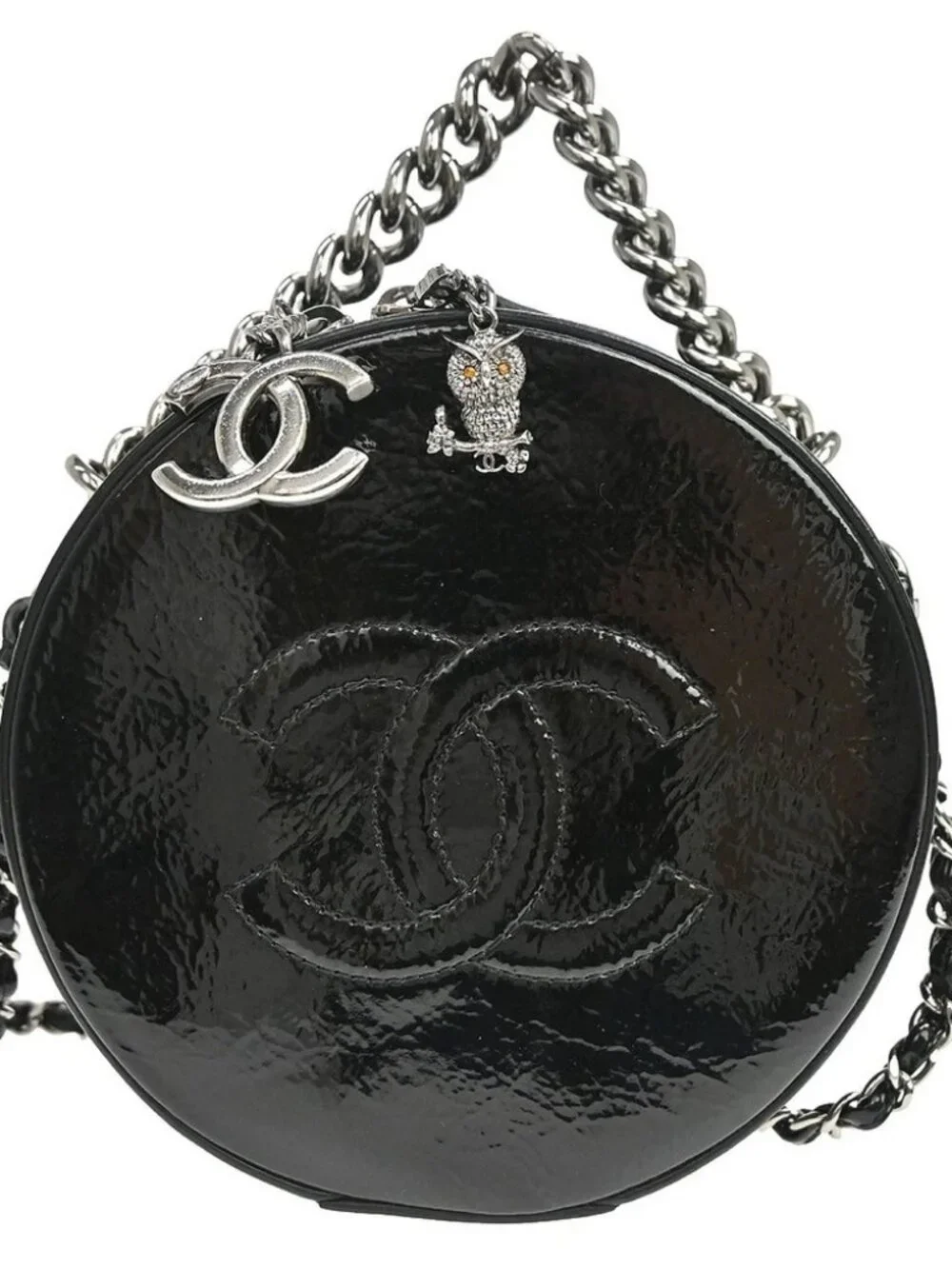 Chanel Black Patent Leather Shoulder Bag